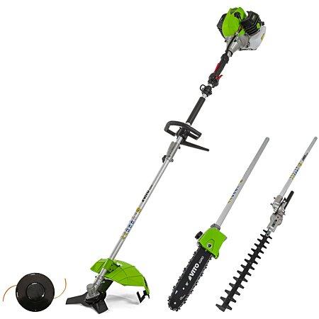 Desbrozadora
  Térmica 52Cm3 4
    en1 herramientas Cortabordes Cortasetos Podadora Motor 2T VITO